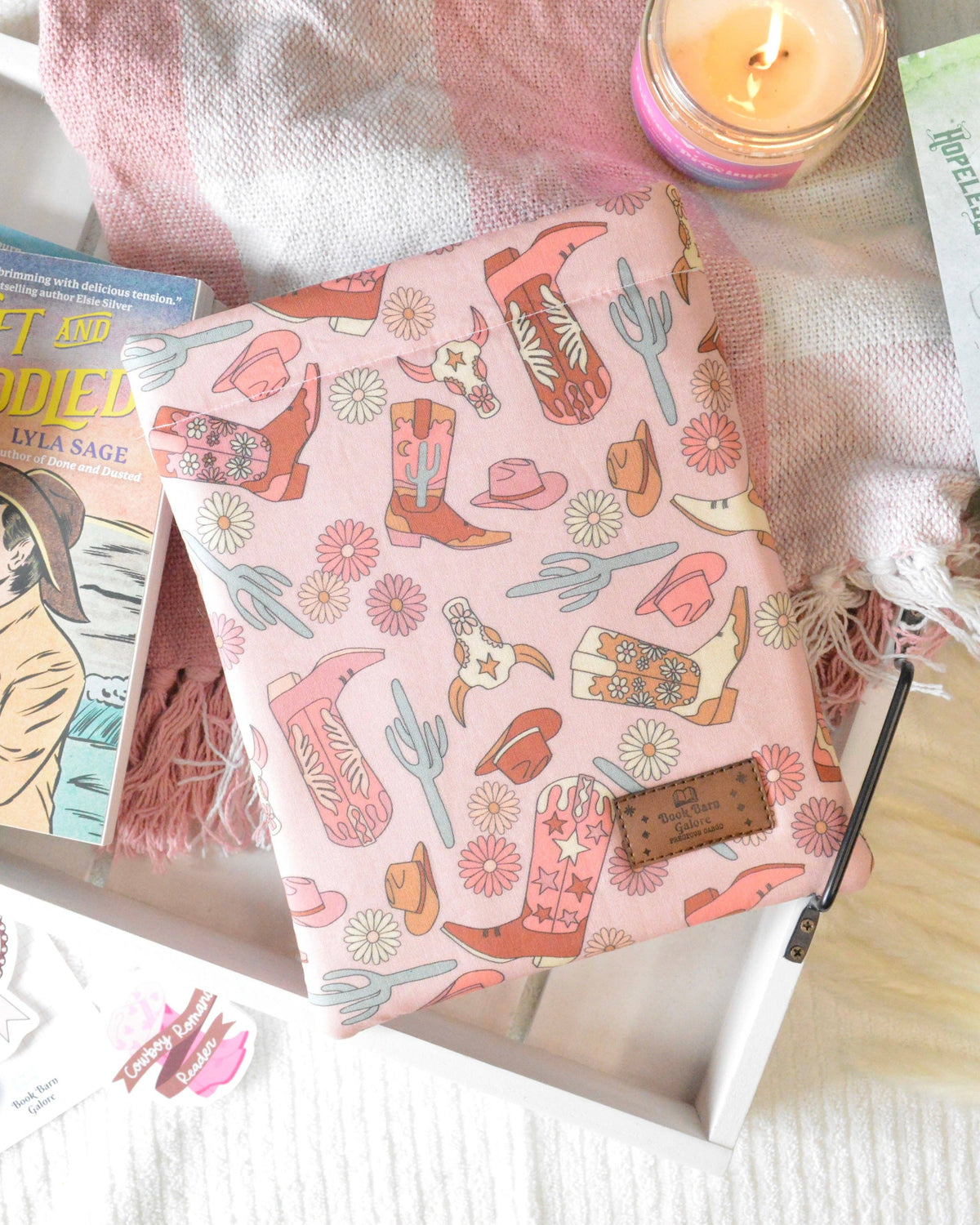 Boots in Pink Book Sleeve
